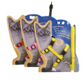 Coloque de gato de mascota ajustable de 10 colores para gatos acogedor nylon conejo gatito arnés set de correa